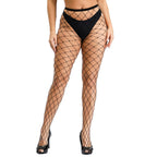 Tempting Lines - Set 4 Dresuri Plasă Negre – Fishnet Ochiuri Extra-Mari, Mari, Medii și Fine