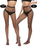 Tempting Lines - Set 4 Dresuri Plasă Negre – Fishnet Ochiuri Extra-Mari, Mari, Medii și Fine